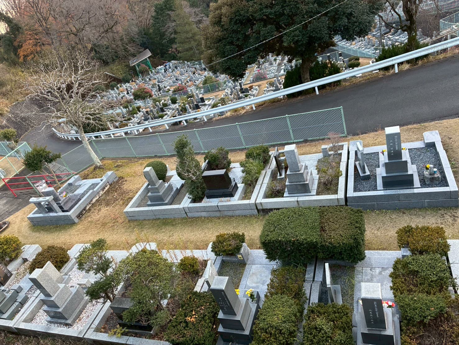 一般墓の区画風景